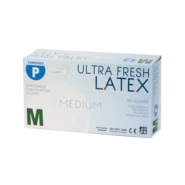 Latex Gloves Clear - Powdered